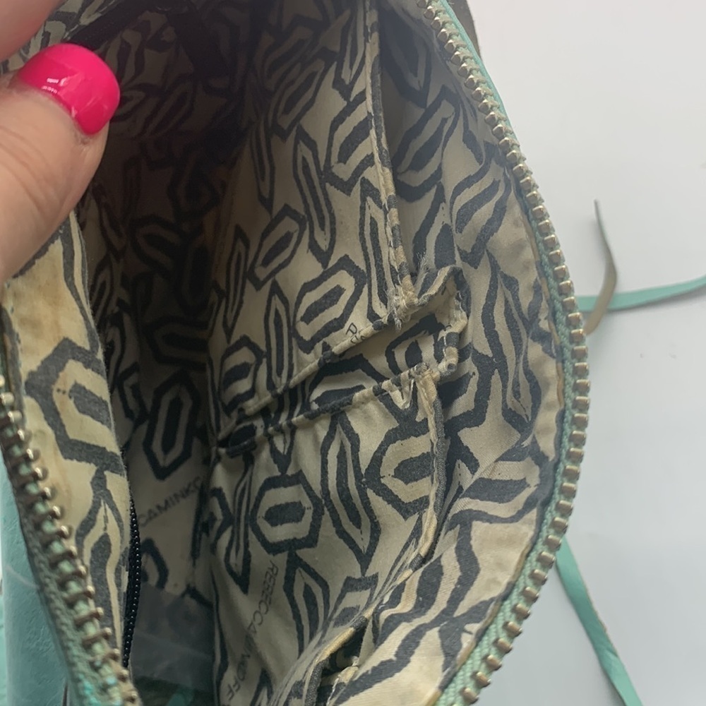 Rebecca Minkoff Distressed Teal crossbody bag. MCB1640D - Picture 10 of 12
